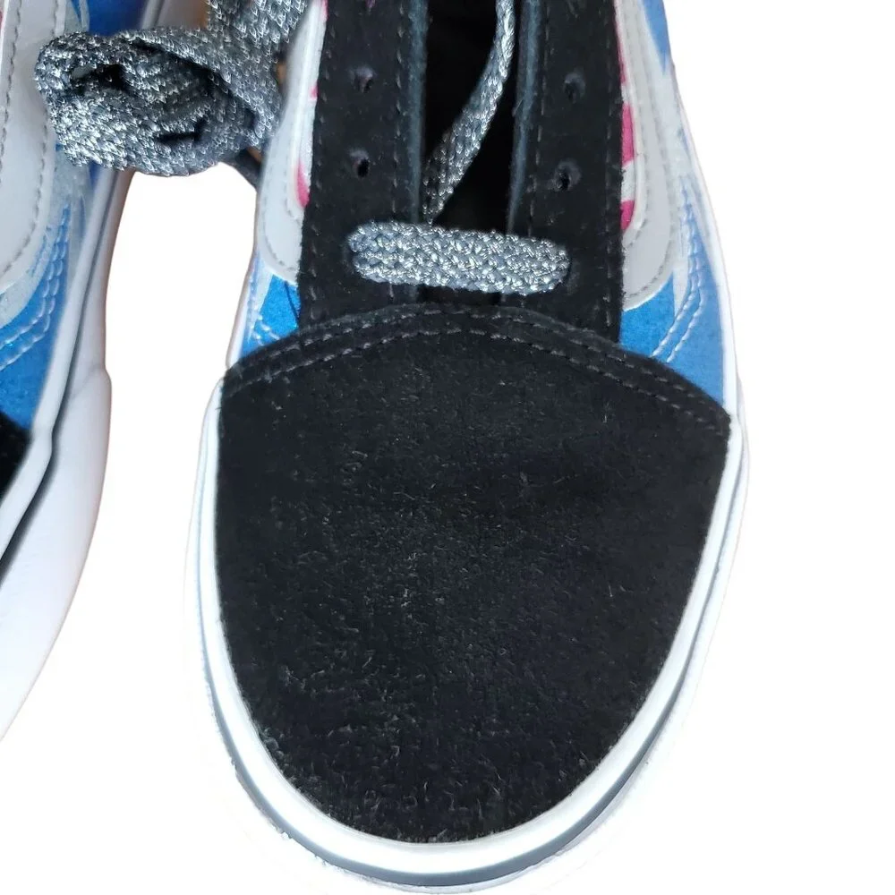 Vans Old Skool womes 6.5/big kids 4.5Y Platform After Dark Summer Leaf/True Whit